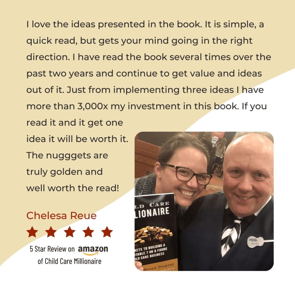 Amazon Review of Childcare Millionaire Book